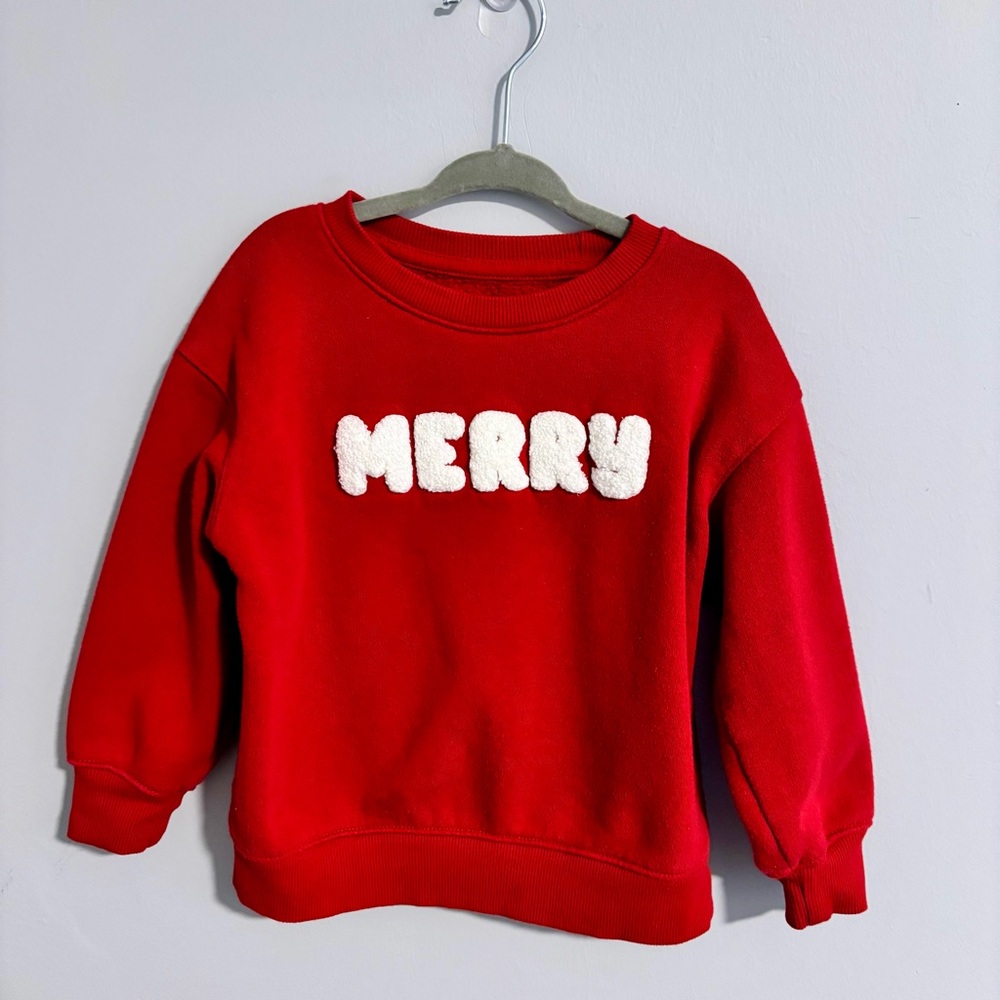 Cat & Jack 'Merry' Christmas Sweatshirt